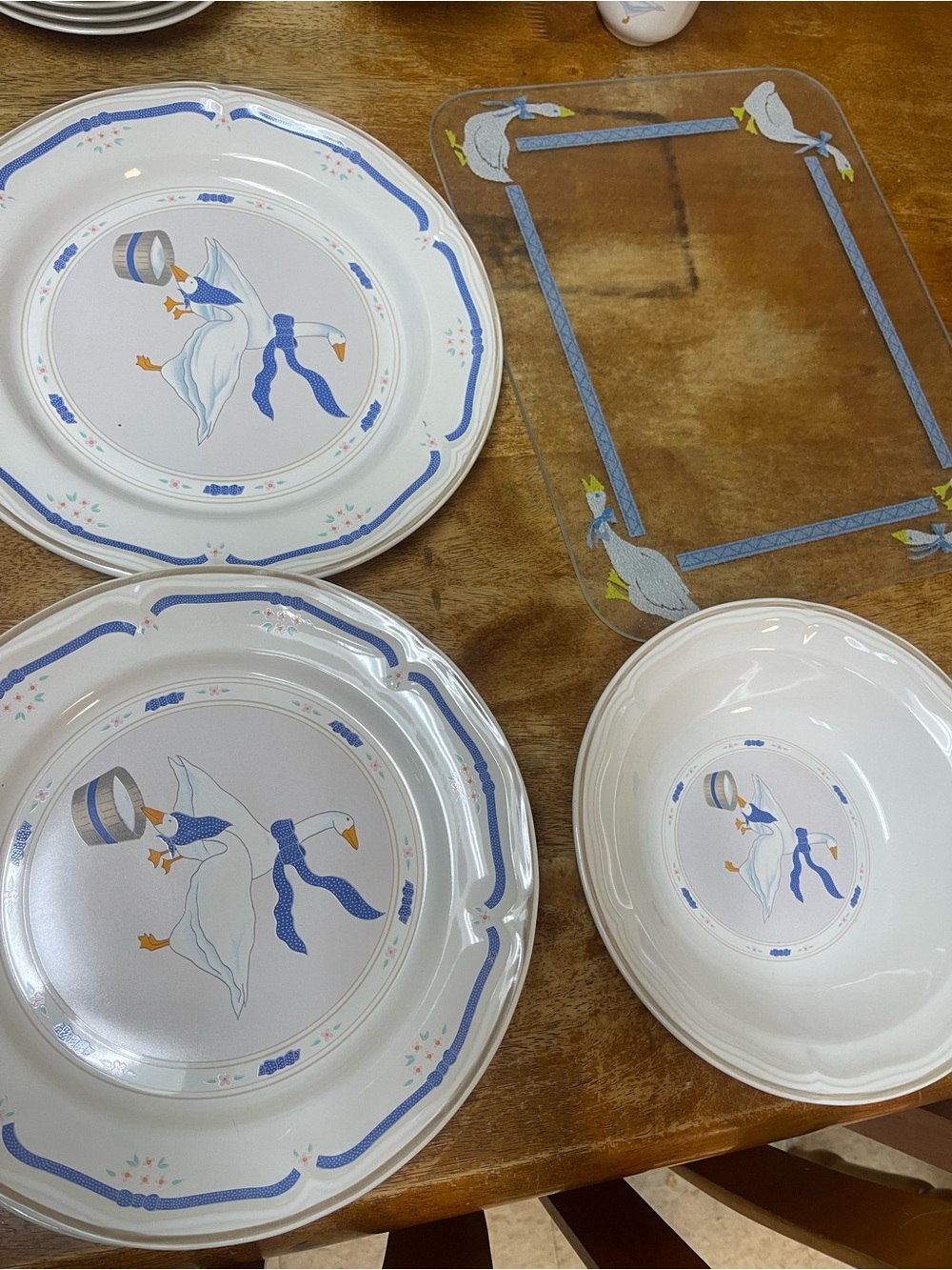 Country Geese dining set